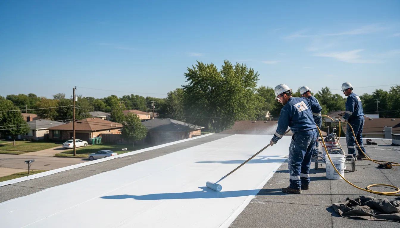 Commercial roof coating in South Wayne, WI near me